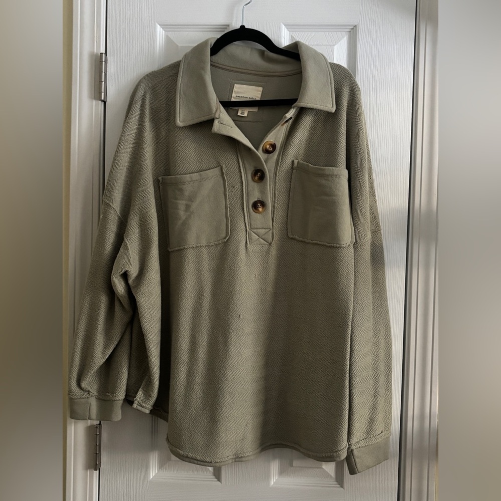 American Eagle Outfitters Sage Green Top